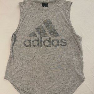 Adidas muscle tank with scoop bottom